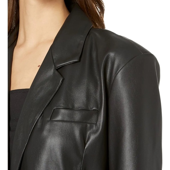 Black Leather Blazer XS - Picture 5 of 9